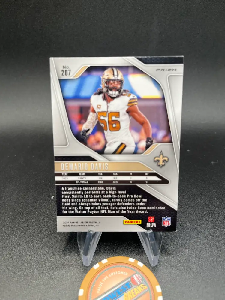 Demario Davis Checkerboard 2024 Prizm New Orleans Saints