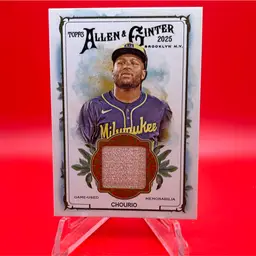 Jackson Chourio 2025 Topps Allen & Ginter Full Size Relic Milwaukee Brewers