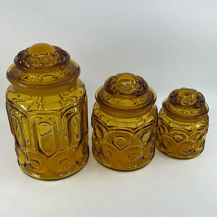 LE Smith Moon & Stars Vintage Canister Set 9.5”, 7” & 5”