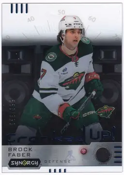 2023-24 Synergy Cranked Up Blue #CRBF Brock Faber Minnesota Wild Hockey Card