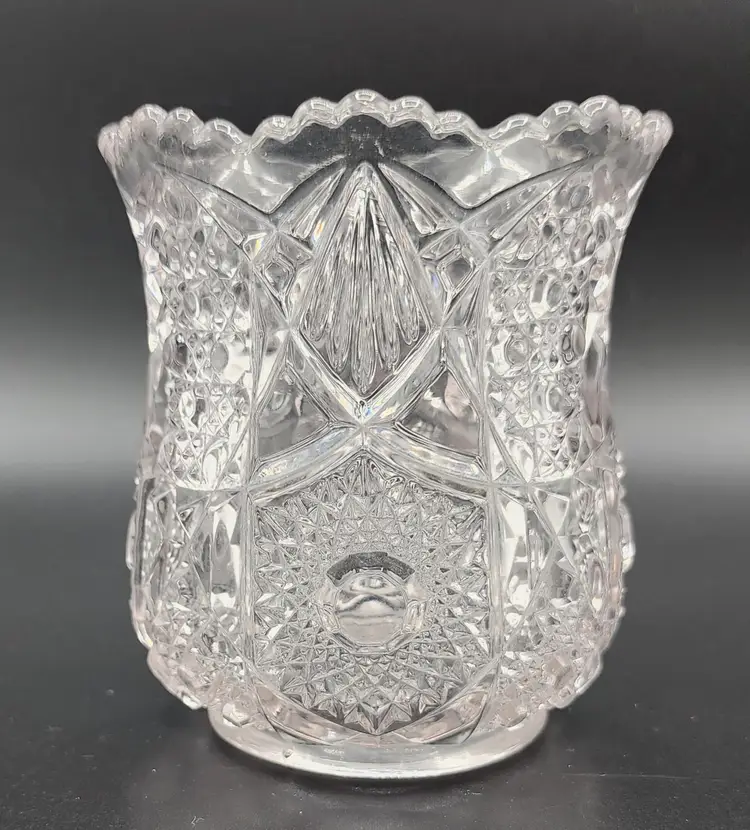 Antique EAPG Fostoria Brazilian No 600 Clear 4.25" Spooner/Spills NWOT