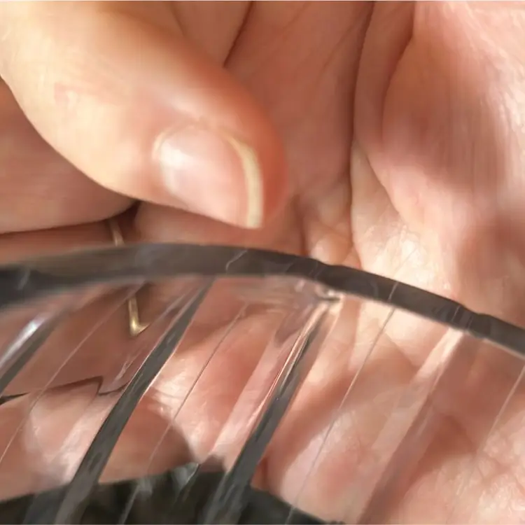 Heavy Beautiful Lead Crystal Vase With Vertical Lines