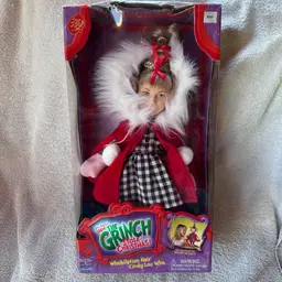 NIB VTG 2000 Playmates Dr Seuss The Grinch Whobilation Hair Cindy Lou Who Doll