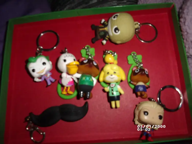 Keychain lot Animal Crossing DC Marvel Animated series Joker Suicide Squad