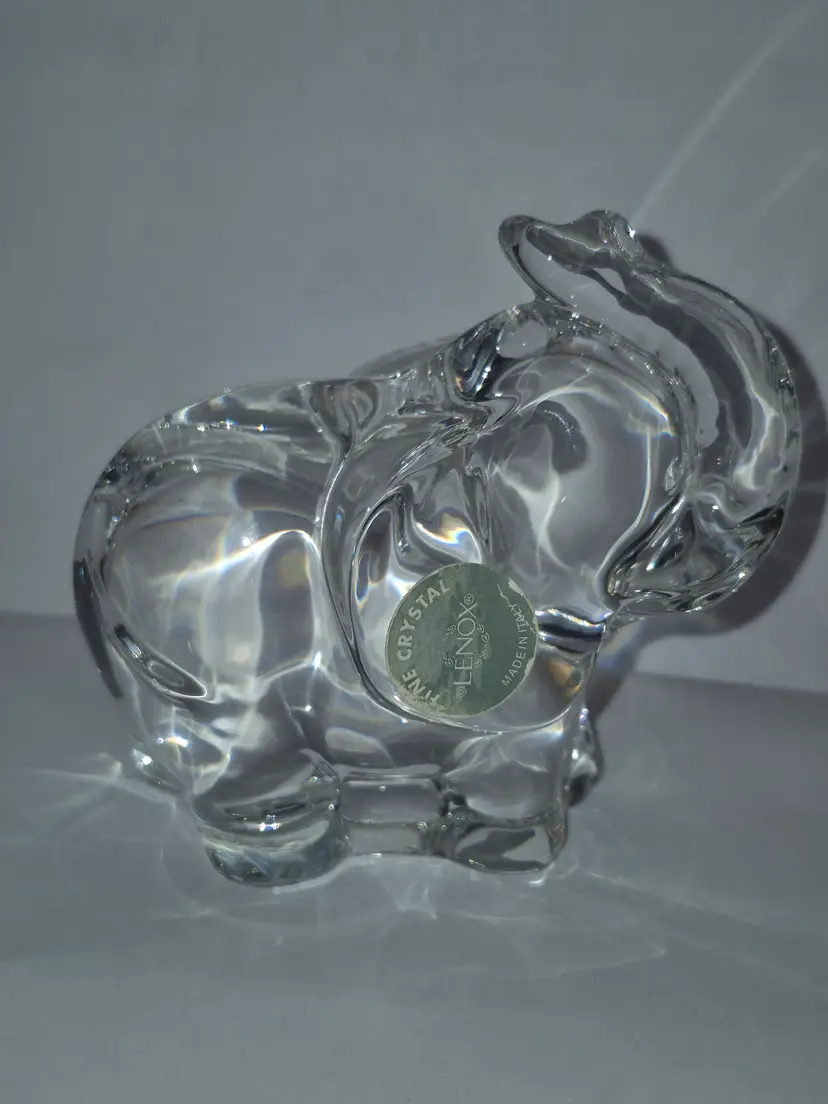 Lenox Clear Crystal Elephant Figurine,