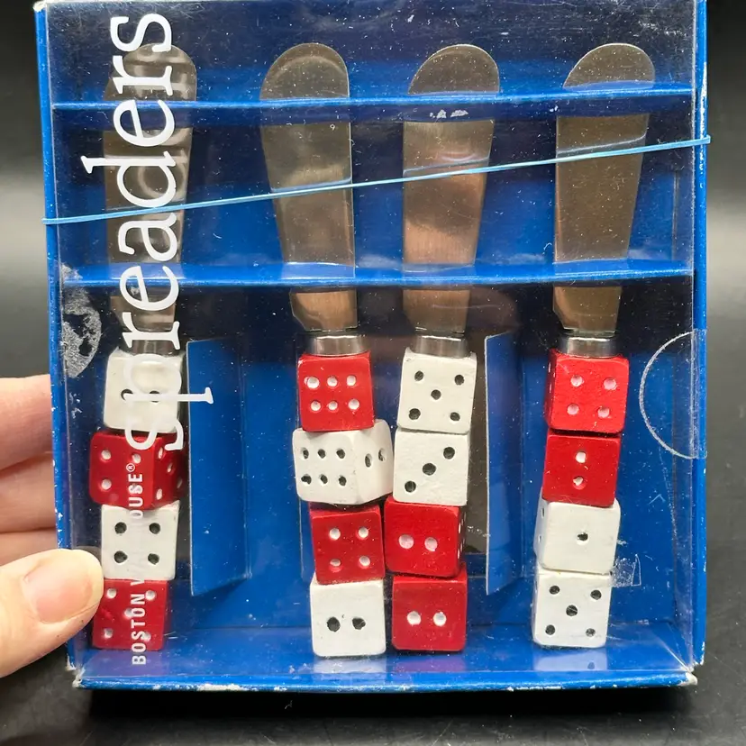 Boston Warehouse Casino Night Themed Cheese Spreaders Lot Of  Dice Spreaders