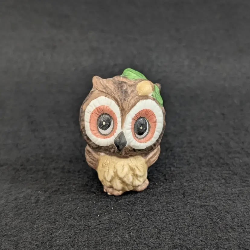 Vintage Owl Figurine George Good '75 Collectible Animals Miniature Ceramic 1.75"