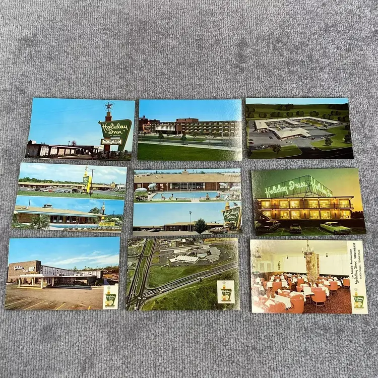 Vintage Postcard Holiday Inn Hotel Lot of 9 Photographs Standard Coast To Coast