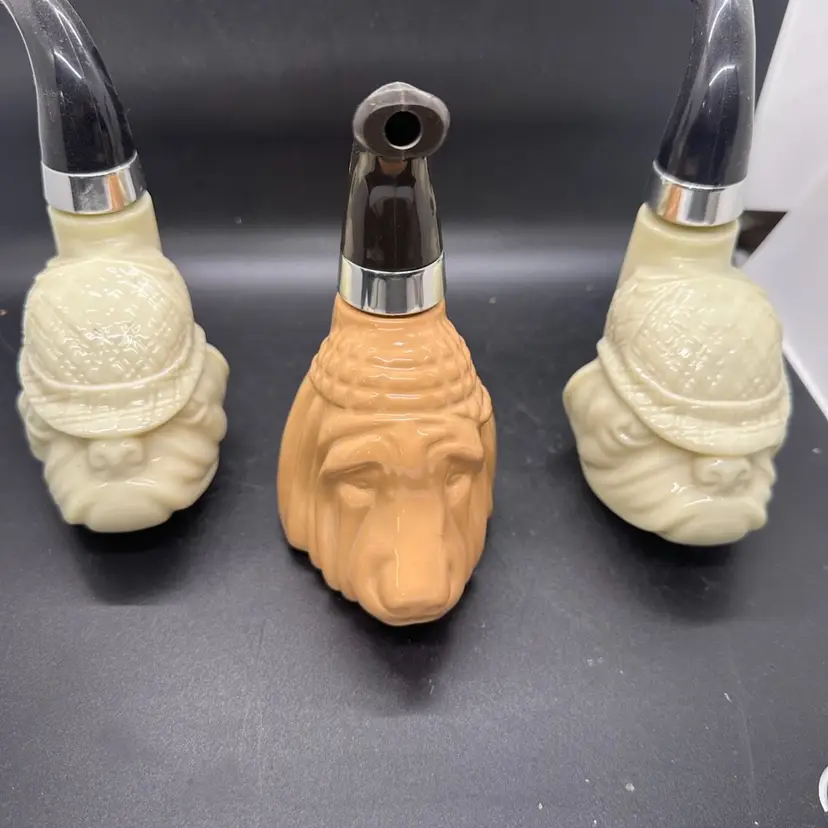 43. Choice of Avon VTG Bulldog Pipe Decanter.