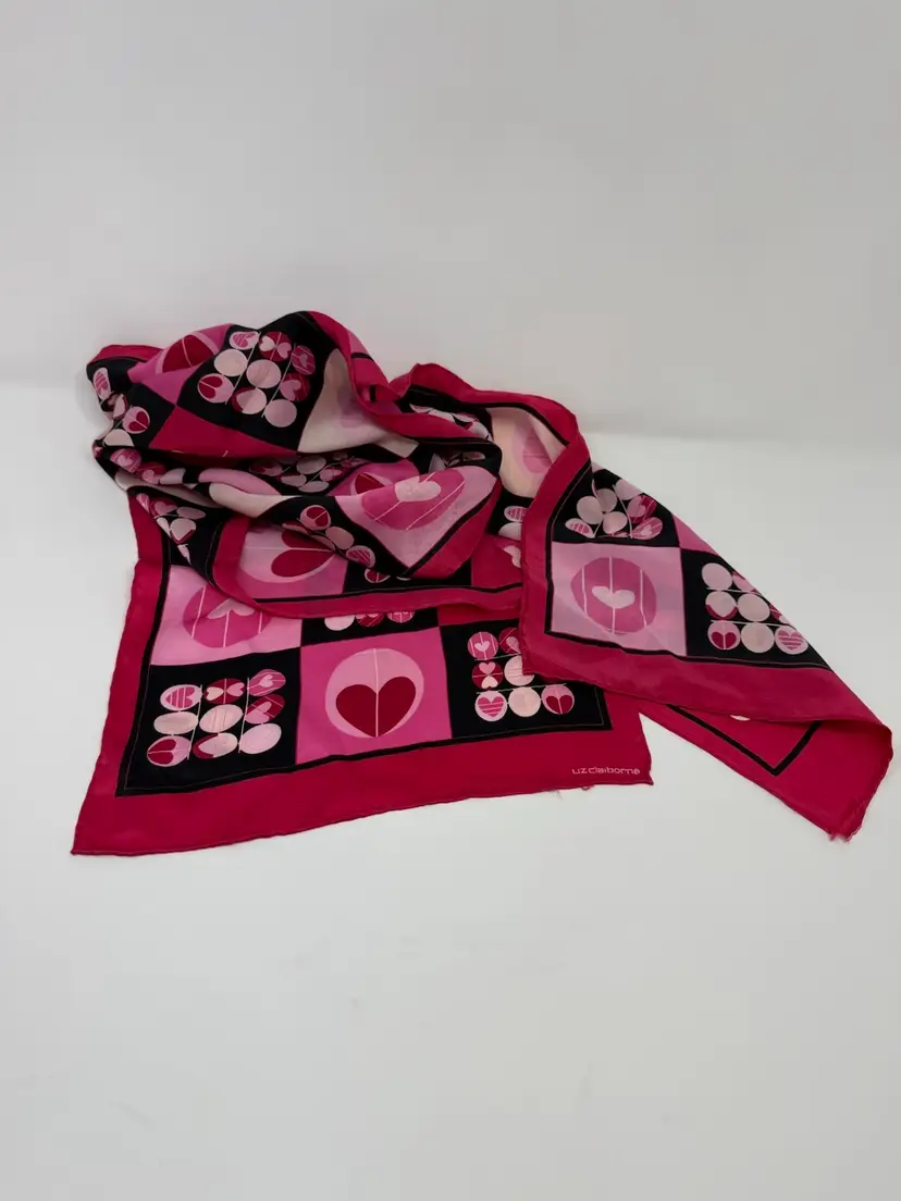 Vintage Liz Claiborne Heart Scarf