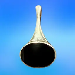 ATI Signed Sterling Silver & Onyx Modernist Pendant