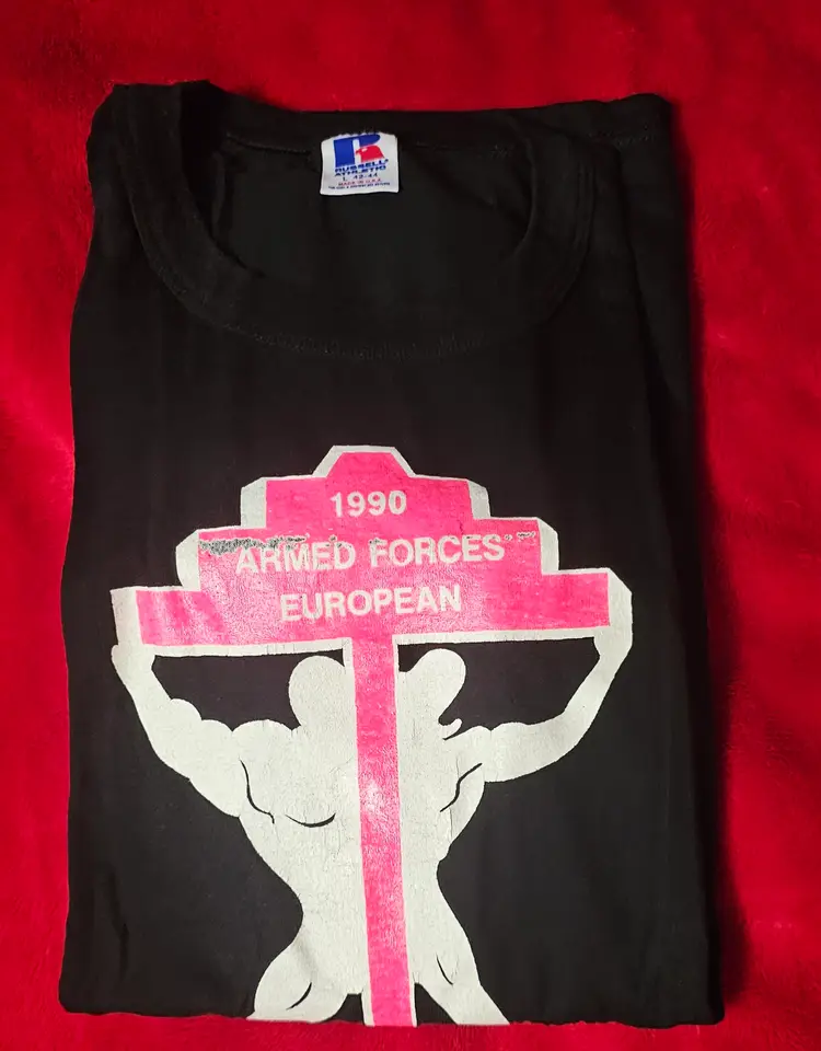 1990 Armed Forces European Body Building Invitational Ramistein AB W. Germany Size Large
