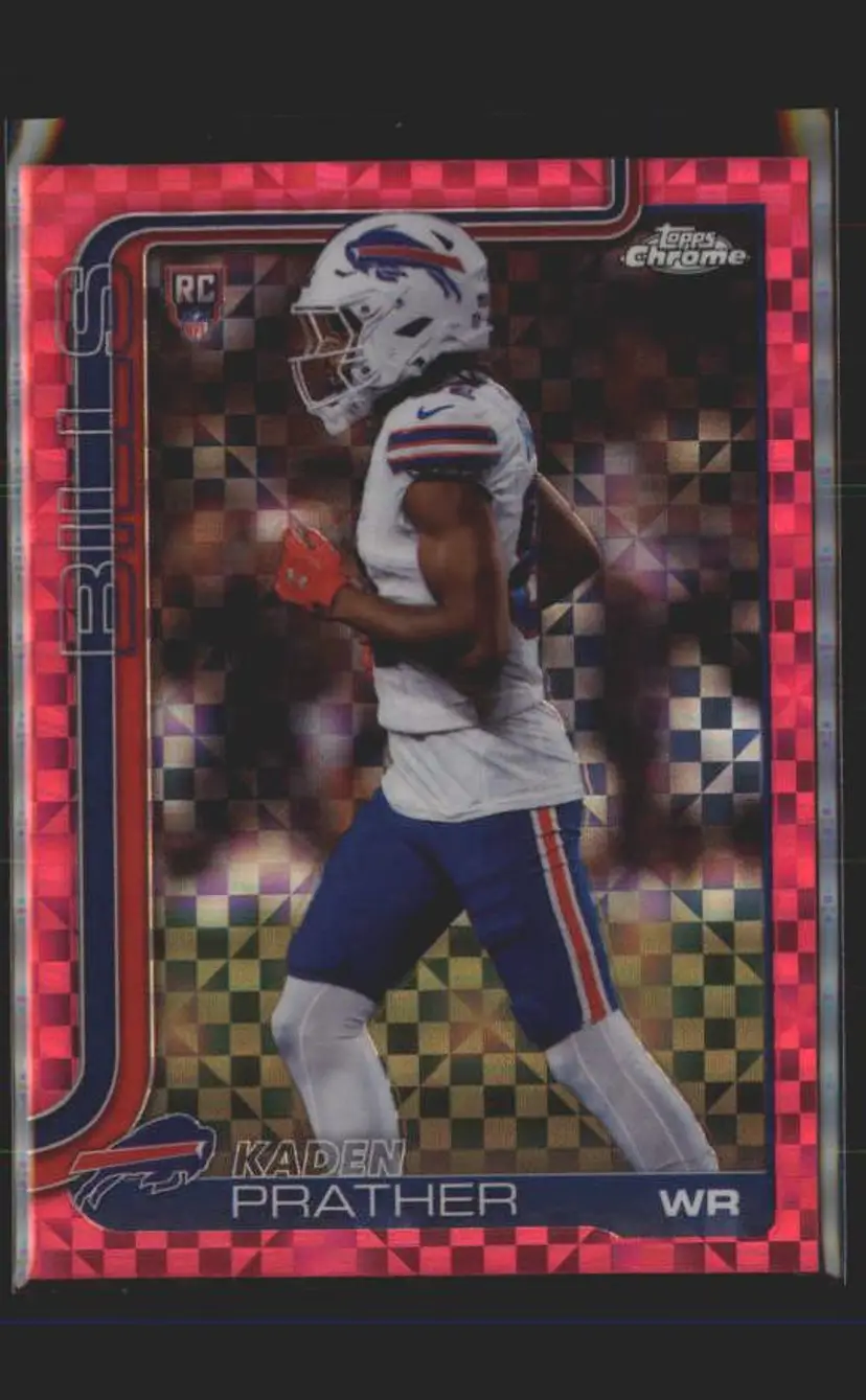 Kaden Prather 2025 Topps Chrome #394 Hot Pink X-Fractor - (140) - Buffalo Bills