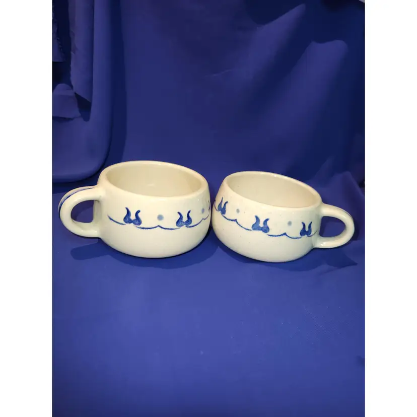Metlox Poppytrail Provincial Blue Mini Mugs - Set of 2