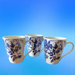 (3)- PAULA DEEN - Tatnall Street - Bluebell Coffee Cup Mug - K014 Excellent Cond
