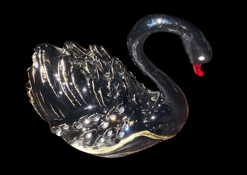 #02-New Old Stock Metal Bejeweled Trinket Box As Pictured