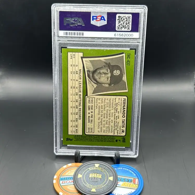 Fernando Tatis Jr. PSA 9 Chrome Purple Refractor 2020 Topps Heritage San Diego Padres