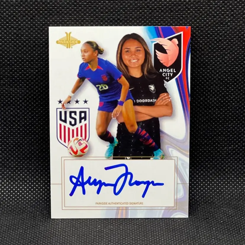 Alyssa Thompson 2023 Parkside One Nation One Team Autograph Blue Ink USWNT Soccer Card