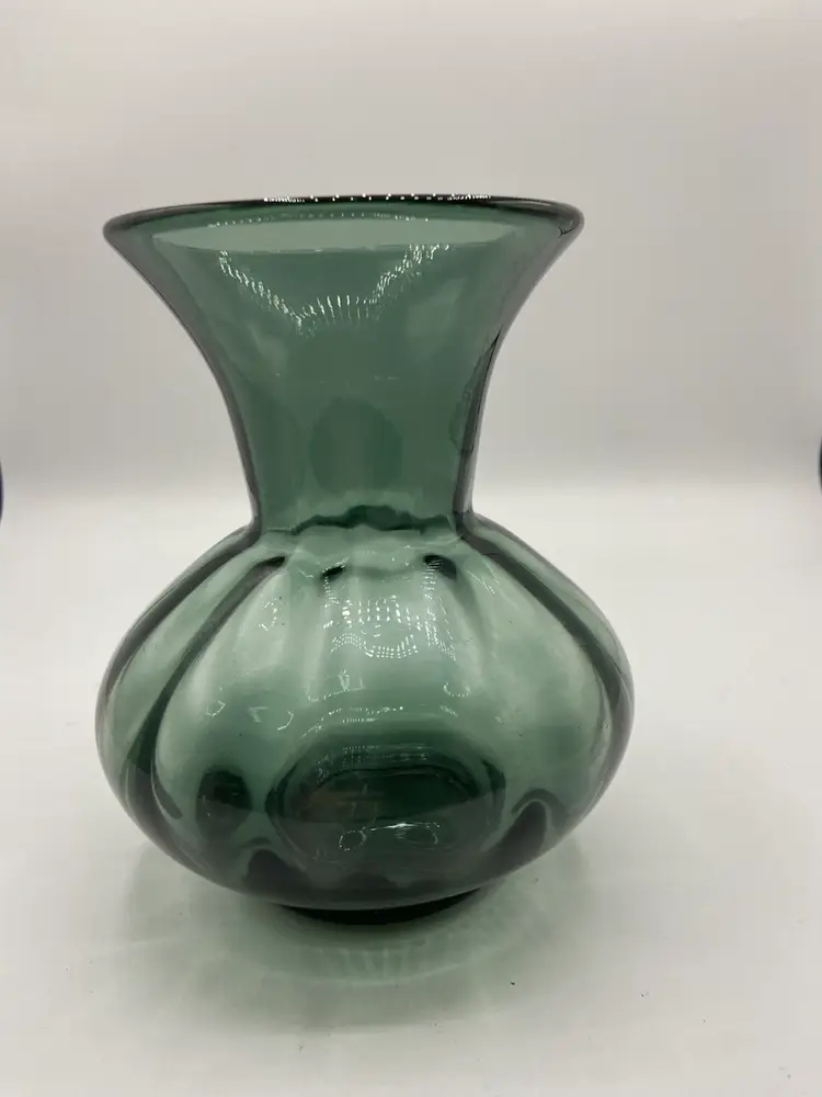 Beautiful Smoky Gray Blown Glass Vase