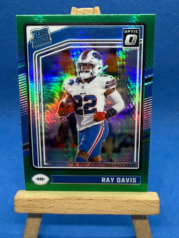 2024 Optic Ray Davis RC Green Hyper #283 Buffalo Bills A21