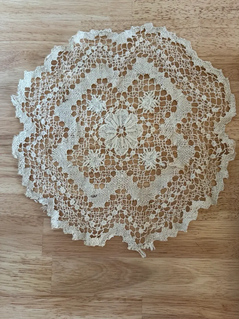 Vintage Table Tatted Doily