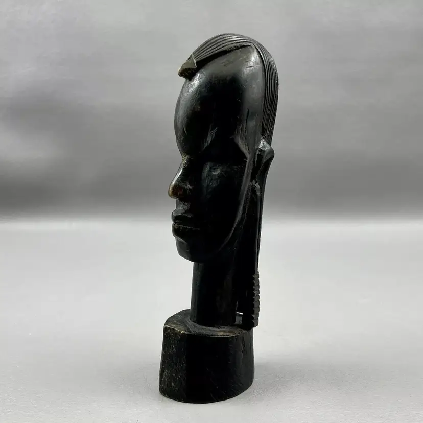 Vintage Genuine Hand Carved Wood Man Tribal Man Statue Besmo Kenya Figure