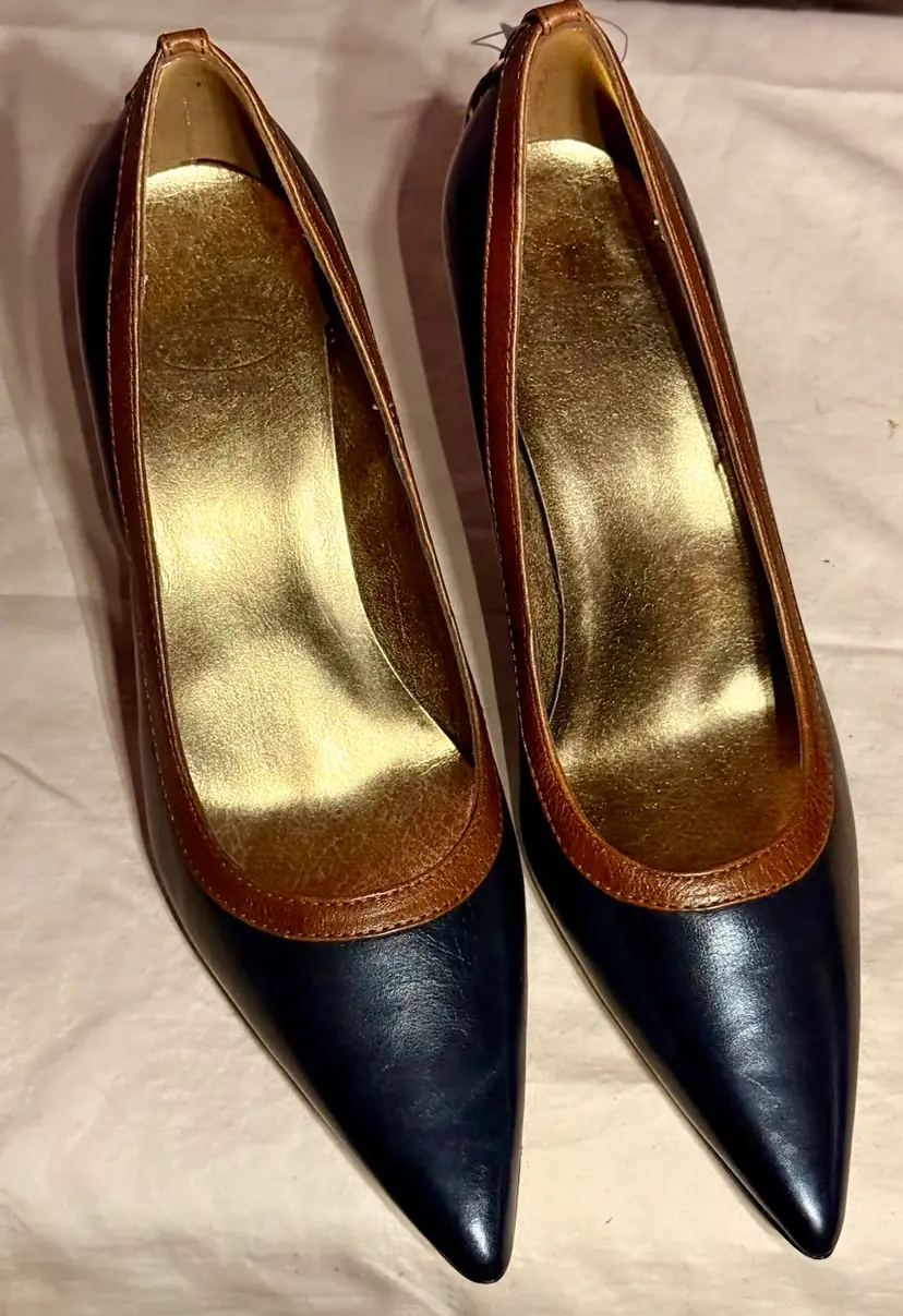 Joan & David Women’s Black & Brown High Heels Size 6 1/2 NWT