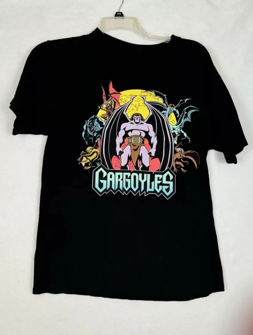 Disney Gargoyles Goliath Anime T-shirt Vintage US Black Size M