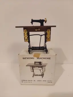 Miniature Sewing Machine Dollhouse Furniture Chadwick-Miller Inc