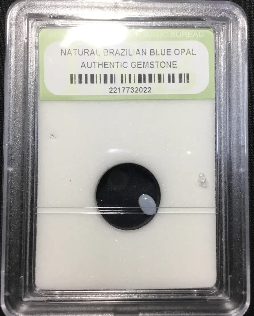 .3 carat, blue Brazilian common opal, 4 x 6 mm, not graded