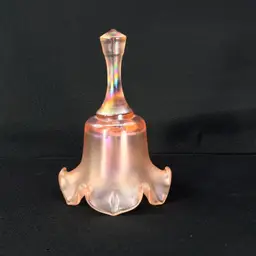 Fenton Pink Iridescent Stretch Glass Bell