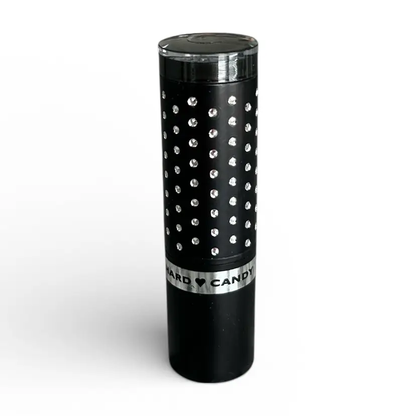 Hard Candy Fierce Effects Lipstick - 1054 Black Diamond: Edgy Sparkling Black with Silver Glitter Shine