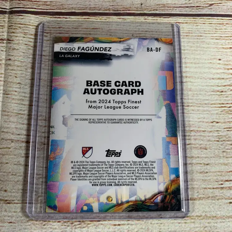 2024 Topps Finest MLS Diego Fagundez Gold /50 Auto Autograph LA Galaxy