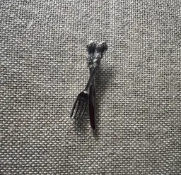Vintage Knife Fork Silverware/Flatware Silver Tone Lapel Pin/Brooch Foodie Gift