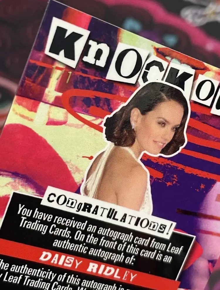 Daisy Ridley 2023 Leaf Pop Century Autograph Card 1/1 Green Star Wars Rey SSP