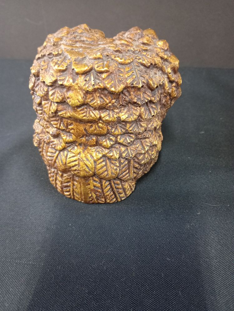 Mid Century Gold/Bronze toned Owl Mom And Child 2 Piece Figurine Set