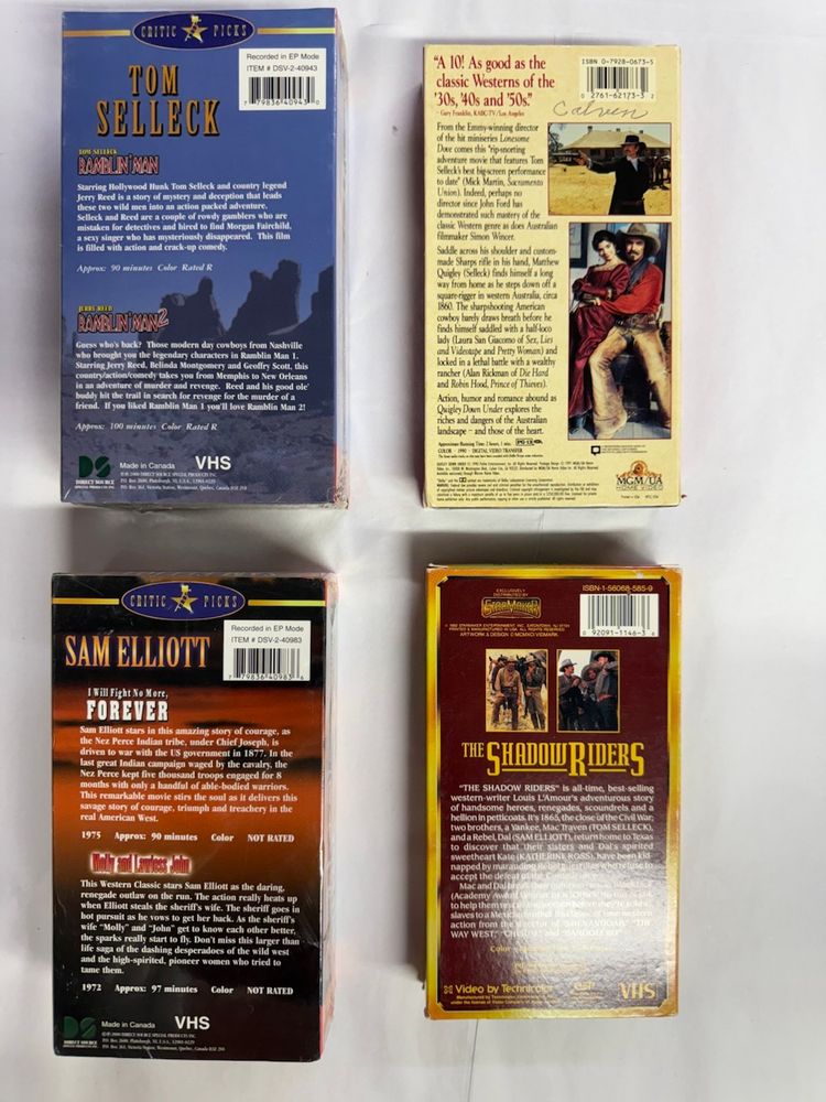 Tom Selleck & Sam Elliot VHS -4