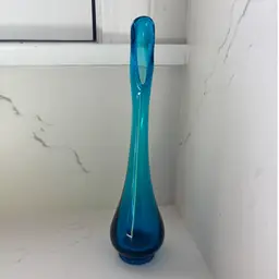 100TH LIVE THANK YOU: 10” Blue Swung Vase