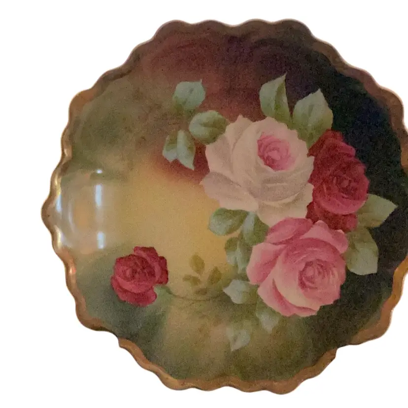 Royal Vienna Bavaria China Rose Gold Gilded Plate