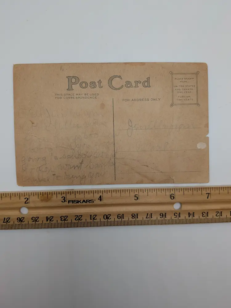 E86. Antique Postcard with best Christmas wishes