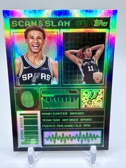 Carter Bryant 2025-26 Topps Scan & Slam Target Exclusive Blackout  Rookie RC