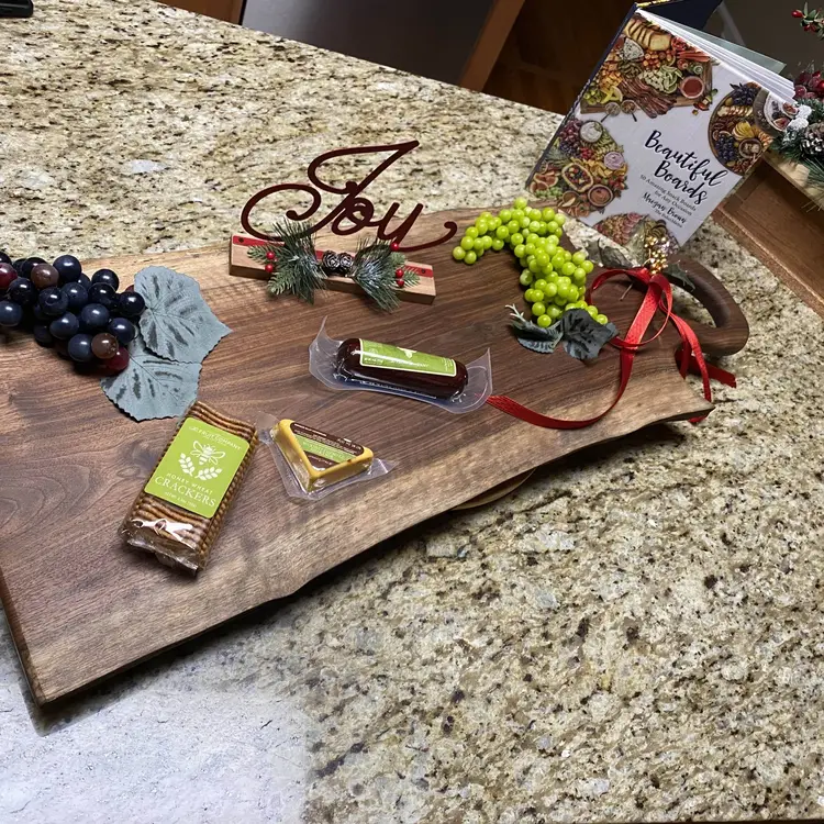 Claro Walnut live edge Charcuterie board