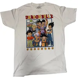 Dragon Ball Z Kanji Characters Graphic Print White Men’s T-Shirt - M NWOT