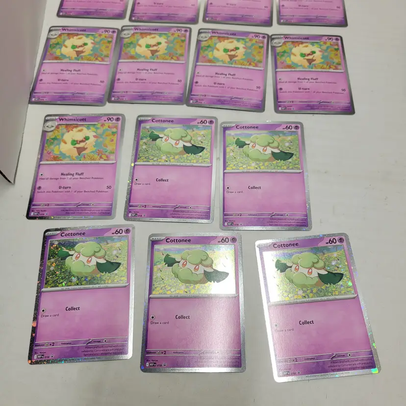 Whimsicott & Cottonee - Reverse Holo Set - Pokémon TCG lot of 18