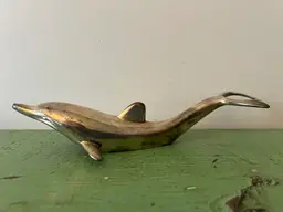 Vintage Dolphin Shaped Bottle Opener. Silver Tone Twist and Pop Dual Opener