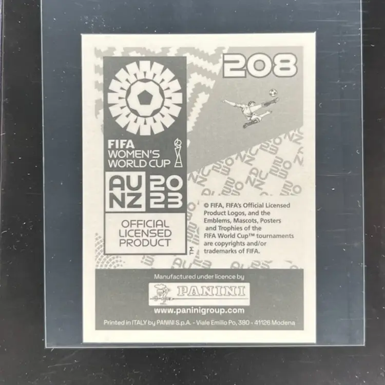 Jun Endo 2023 Panini Women’s World Cup Sticker Japan Soccer Card