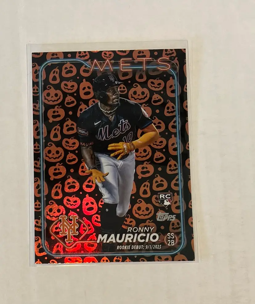 Ronny Mauricio RC Jack O Lanterns New York Mets