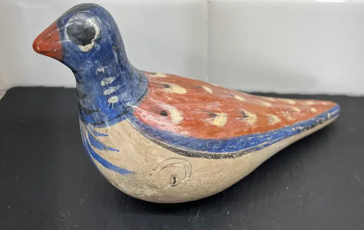 Handmade Pottery Bird Figurine
