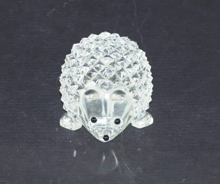Crystal Miniature Hedgehog Figurine 1.25" x 2.25"
