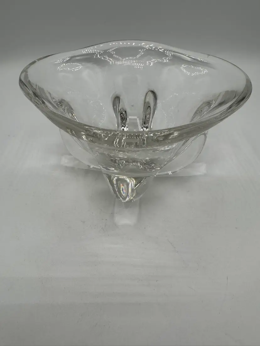 Orrefors Art Crystal Square 5” Bowl Edward Hald , Vintage & Gorgeous